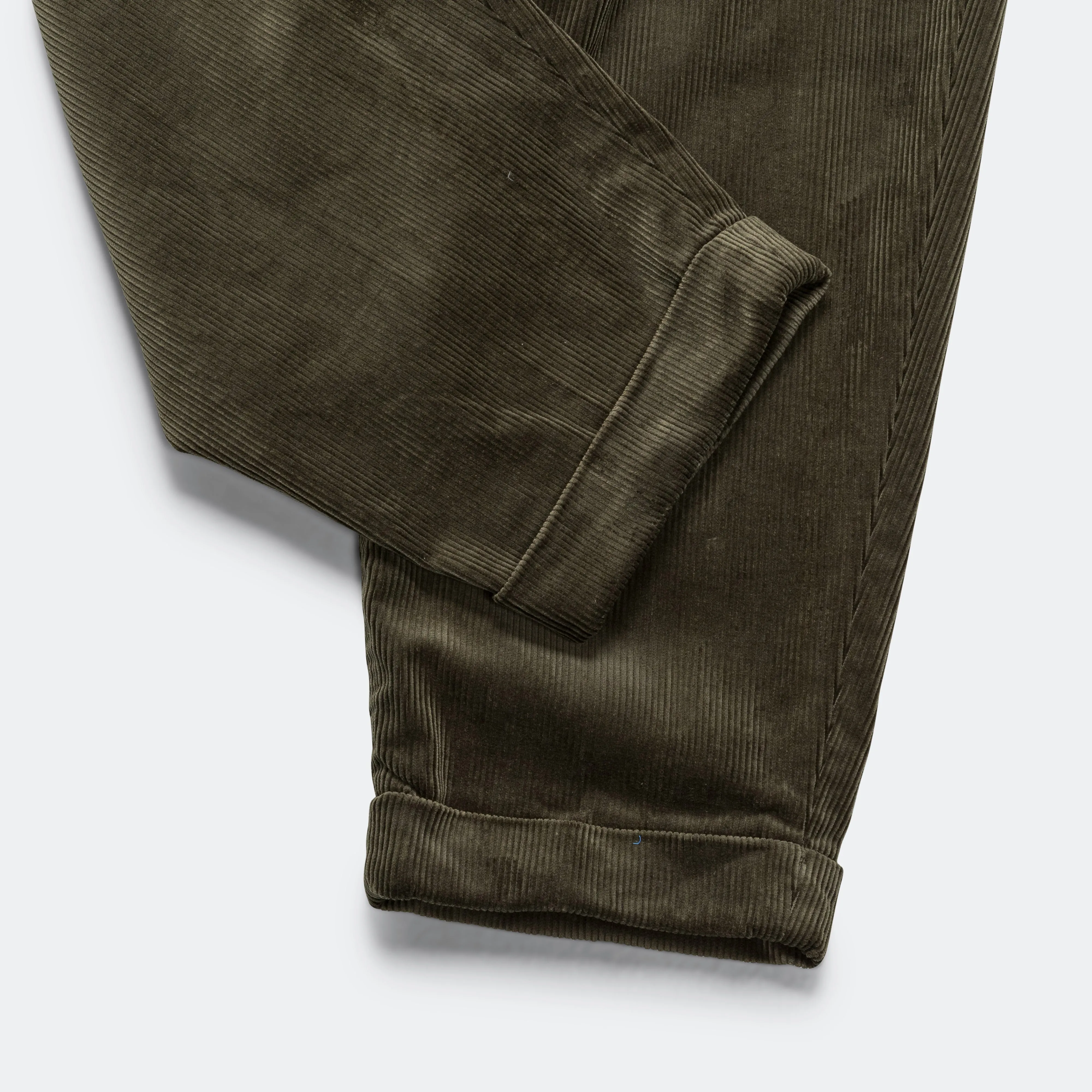 2 Pleats Trousers Corduroy - Dark Green