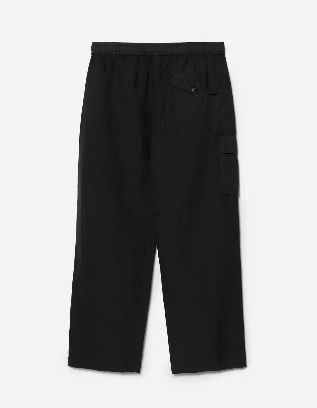 5213 Hemp Asym Cargo Track Pants Black