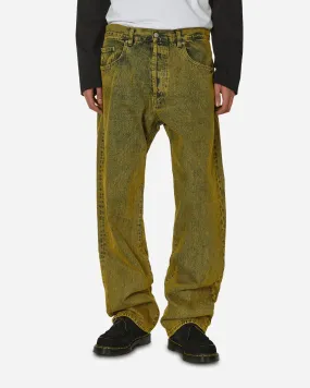 Acid Wash Batten Jeans Gold