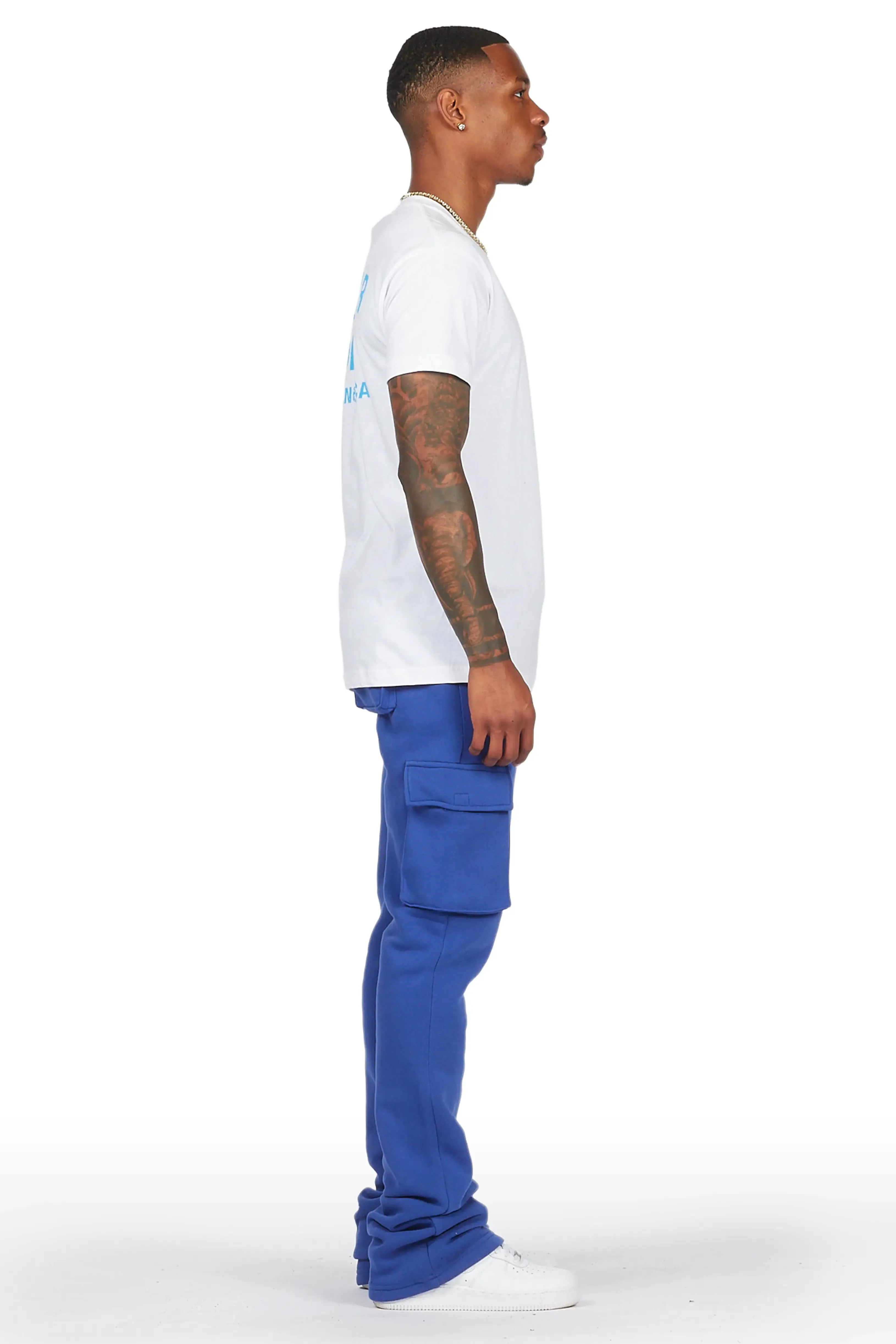 Alpine Royal Stacked Flare Cargo Pant