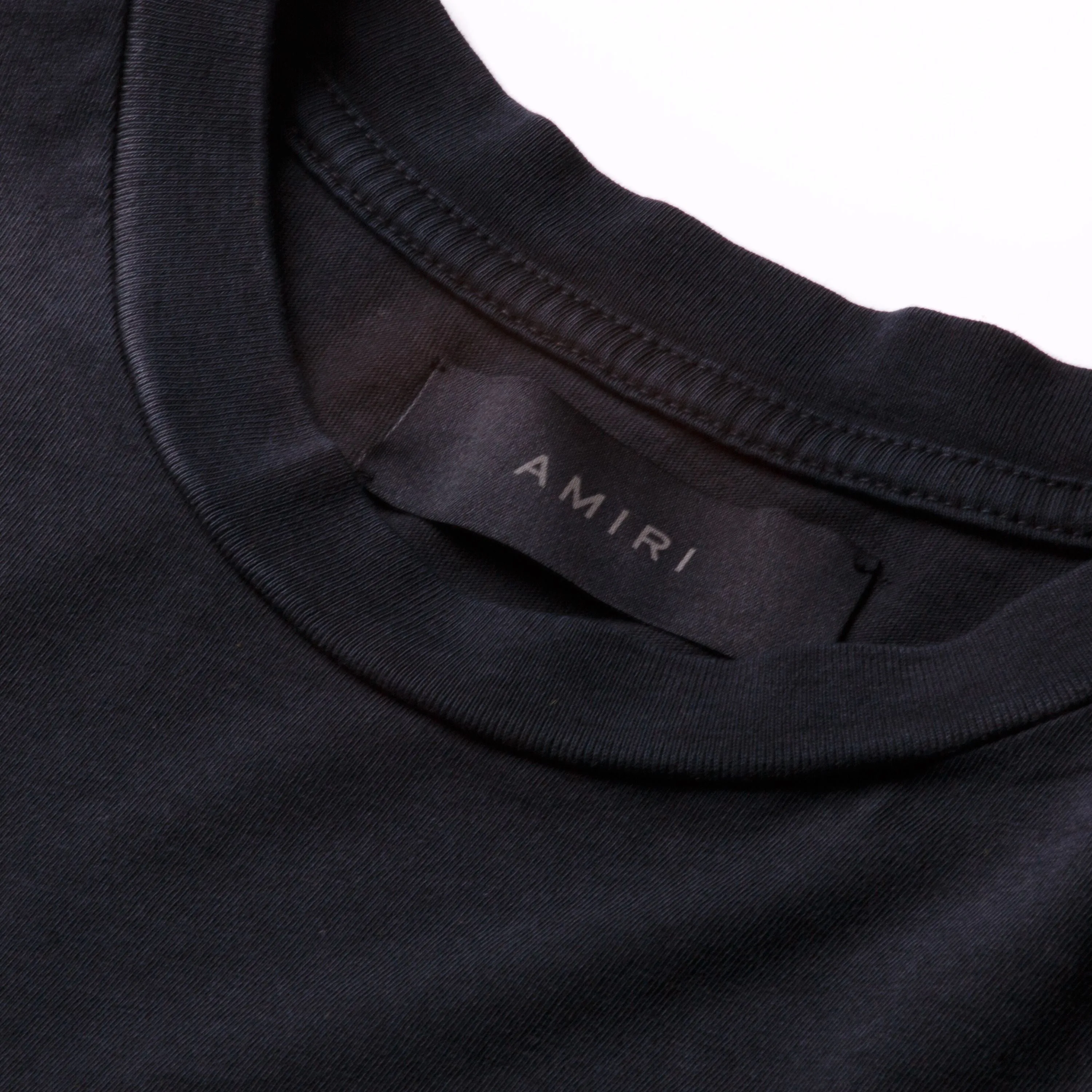 Washed Black Amiri Track Tee - Stylish and Comfortable