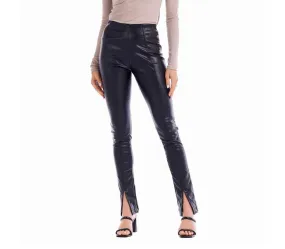 Ander Slit Faux Leather Leggings