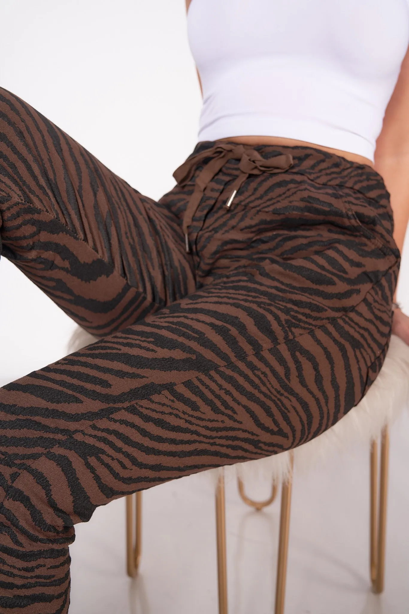 Animal Print Jogger Pants