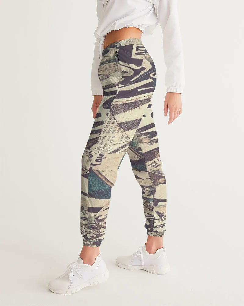 BACKGROUND LETTERS COMPOSITION Women's Track Pants