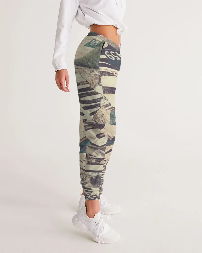 BACKGROUND LETTERS COMPOSITION Women's Track Pants