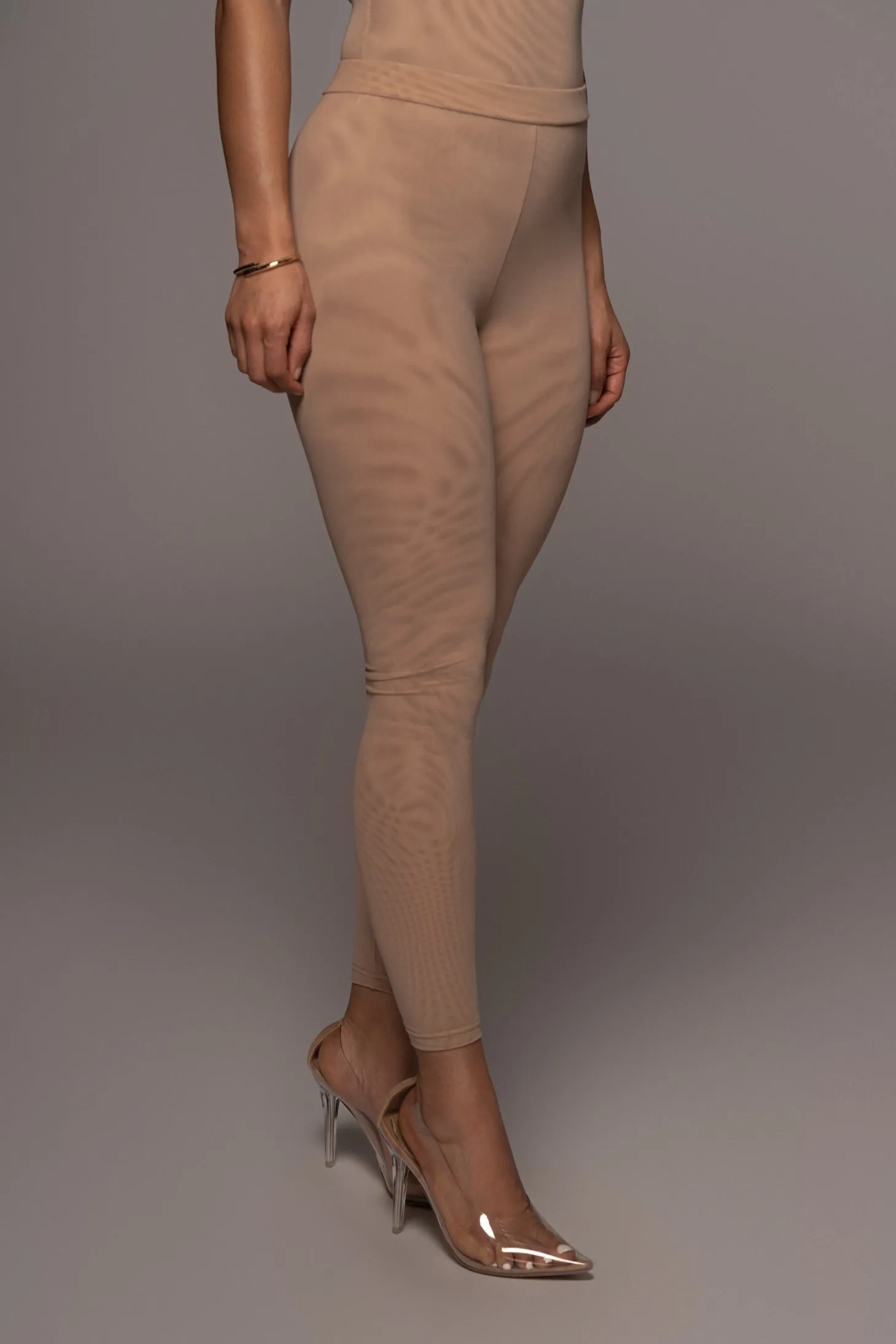 Beige Nina Mesh Pants