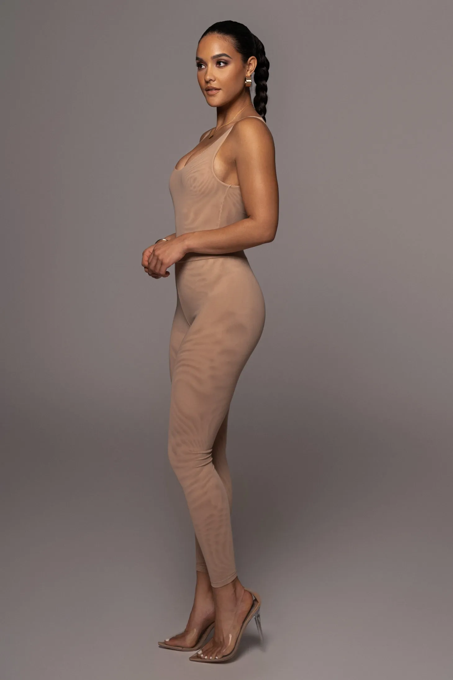 Beige Nina Mesh Pants