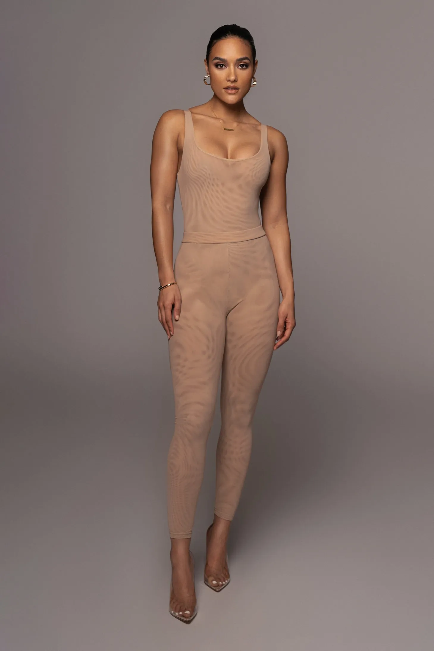 Beige Nina Mesh Pants