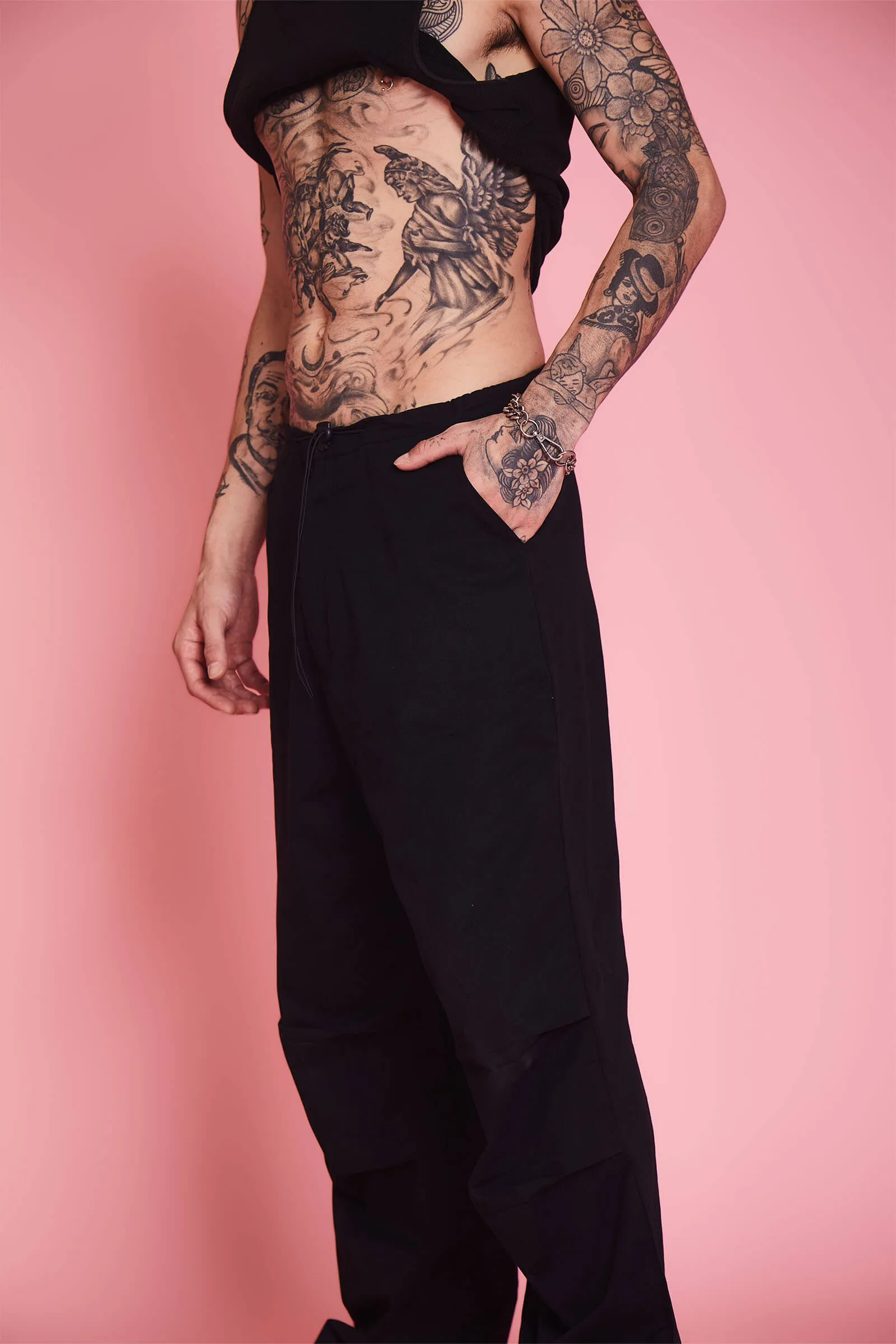 Black Parachute Pants