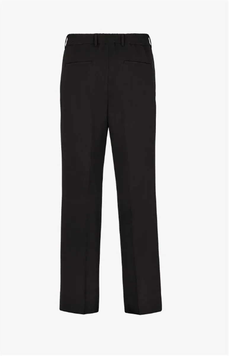 BLACK WOOL PANTS