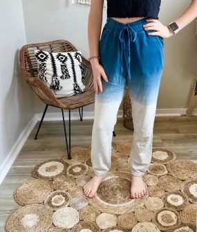 Blue & gray pants