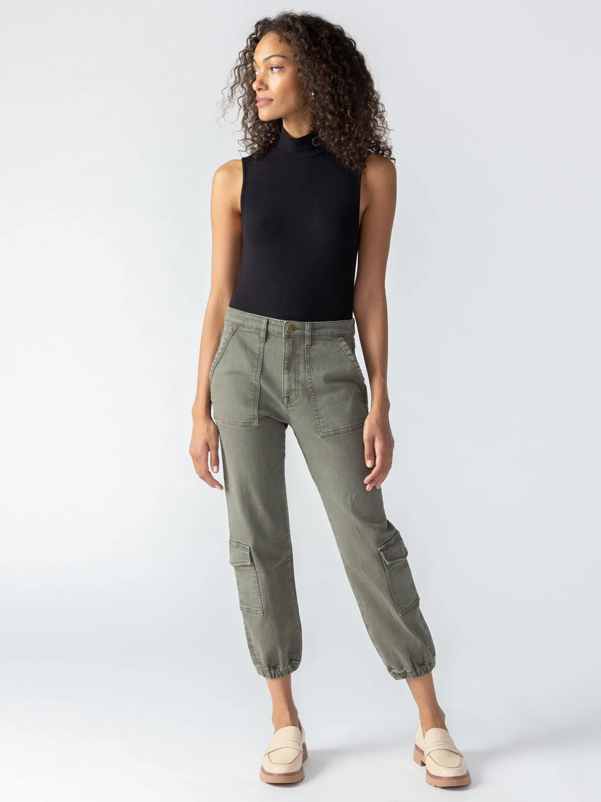 Brooklyn Cargo High Rise Pant Mossy Green