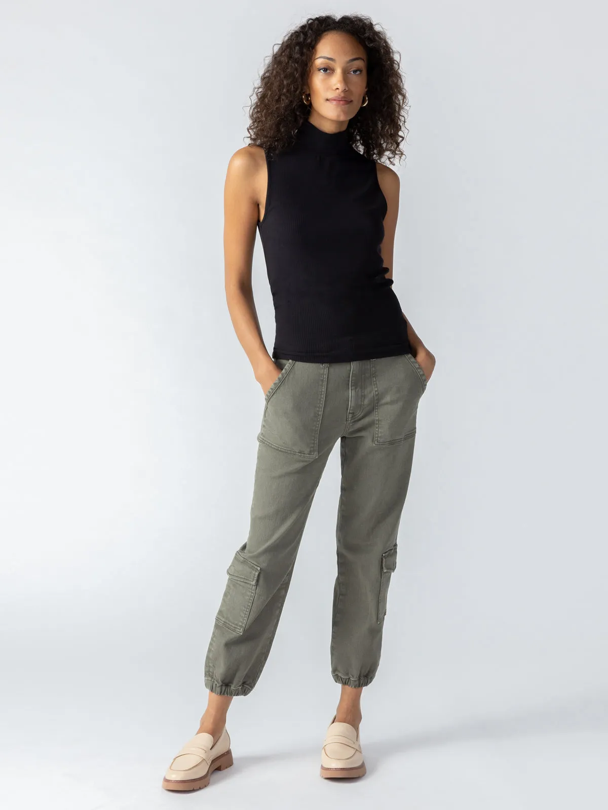 Brooklyn Cargo High Rise Pant Mossy Green