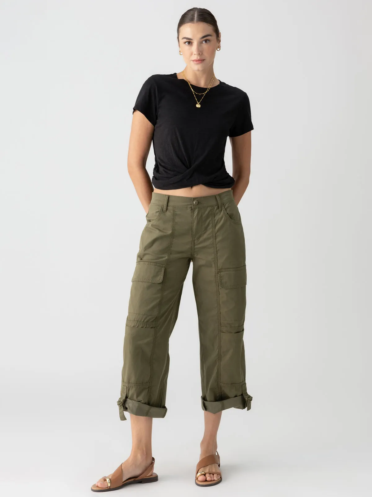 Cali Cargo Standard Rise Pant Mossy Green