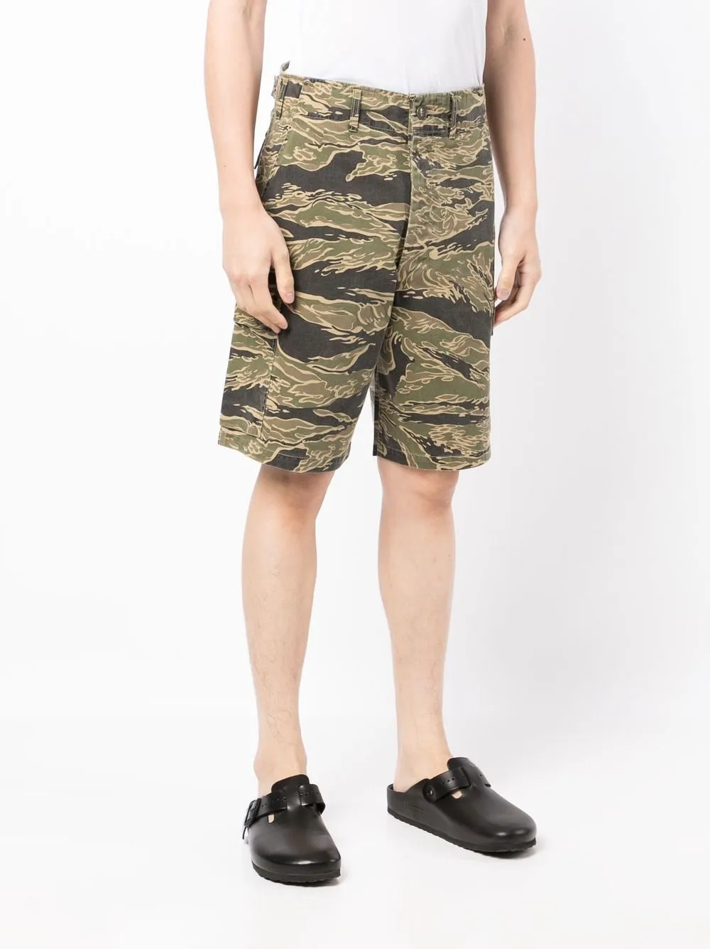 Camouflage-Print Cargo Shorts