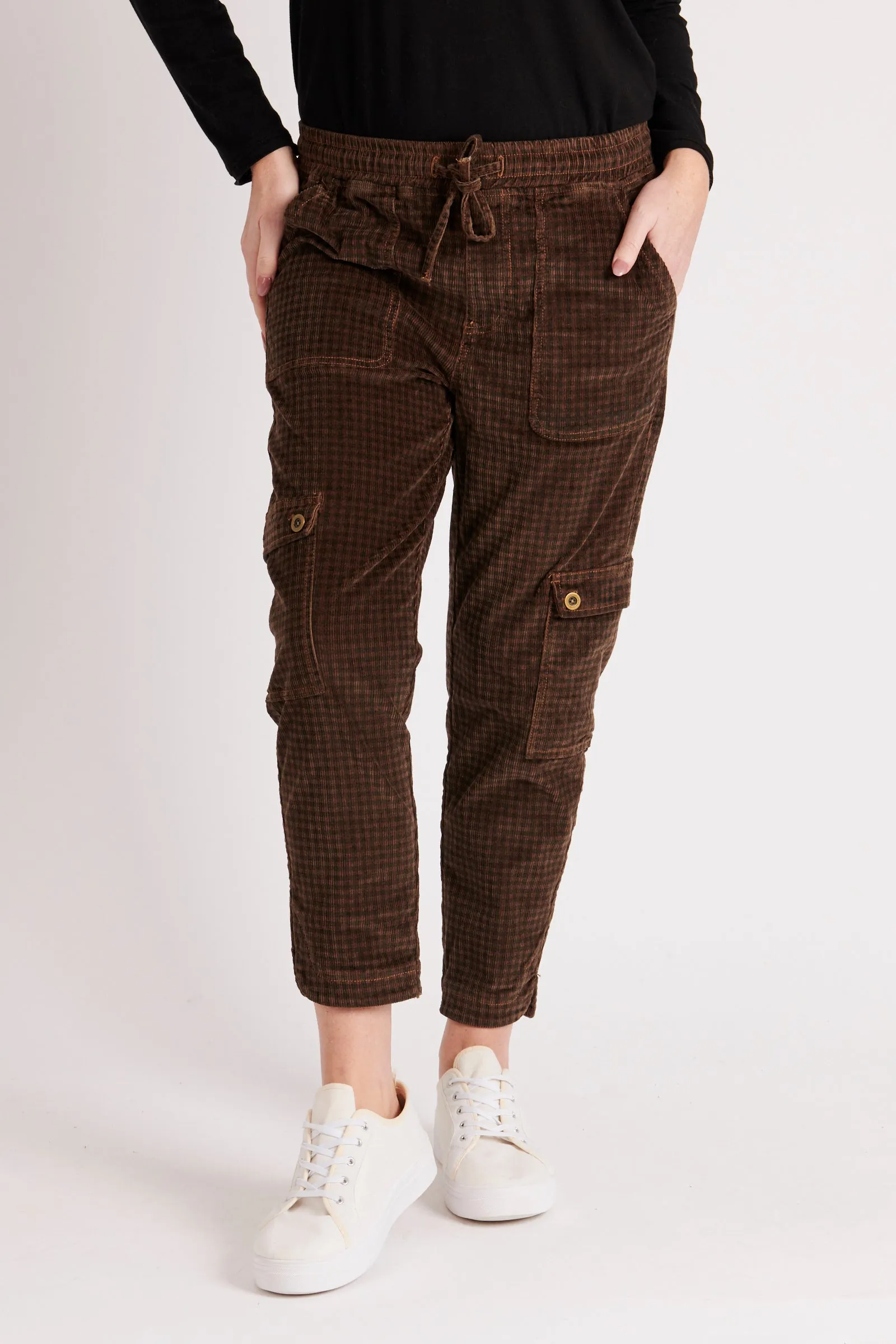 Cargo Pant - Chocolate Check