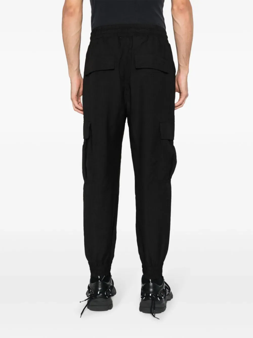 Cargo-Pockets Drawstring-Waistband Track Pants