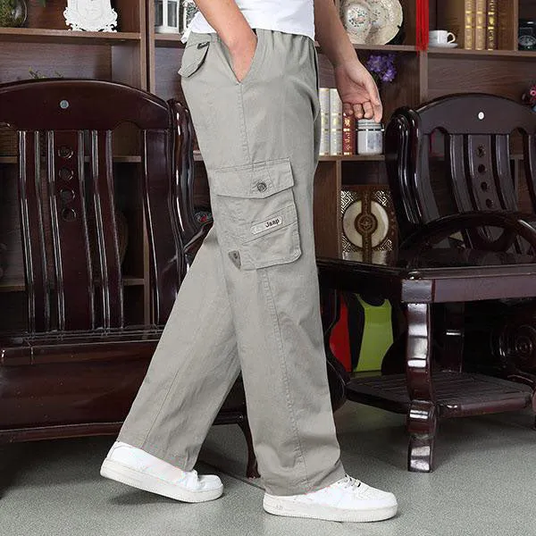 Casual Cotton Washed Loose Men's Pants