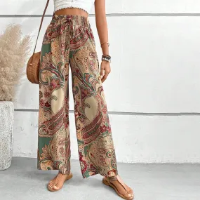 Casual Ethnic Print Pants