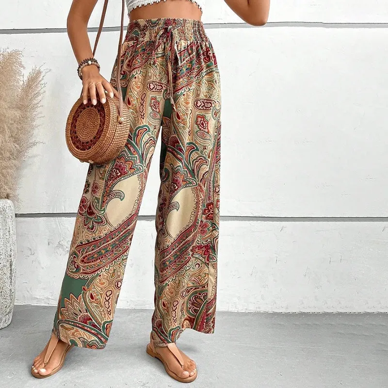 Casual Ethnic Print Pants