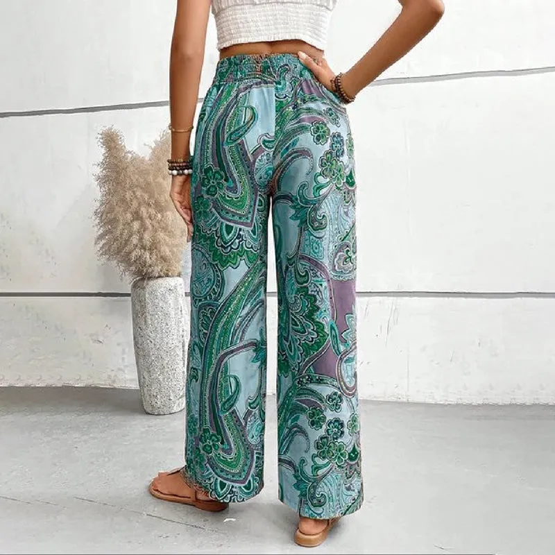 Casual Ethnic Print Pants