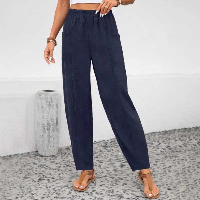 Casual Solid Color Trousers