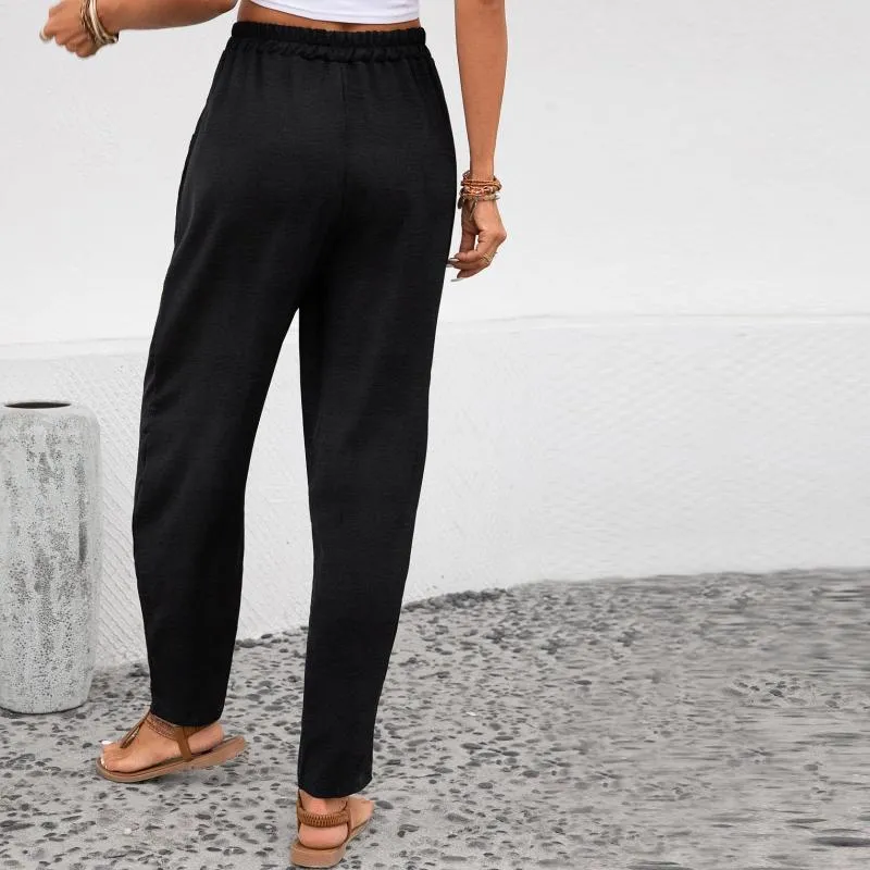 Casual Solid Color Trousers