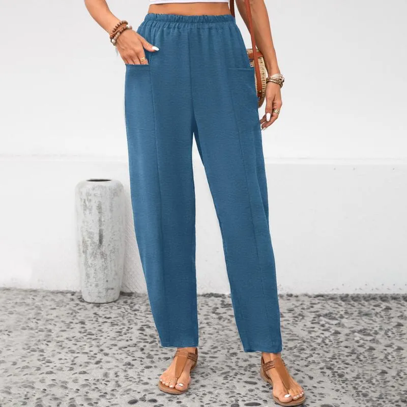 Casual Solid Color Trousers