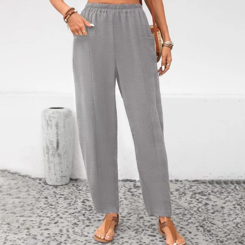 Casual Solid Color Trousers