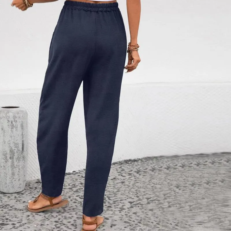 Casual Solid Color Trousers