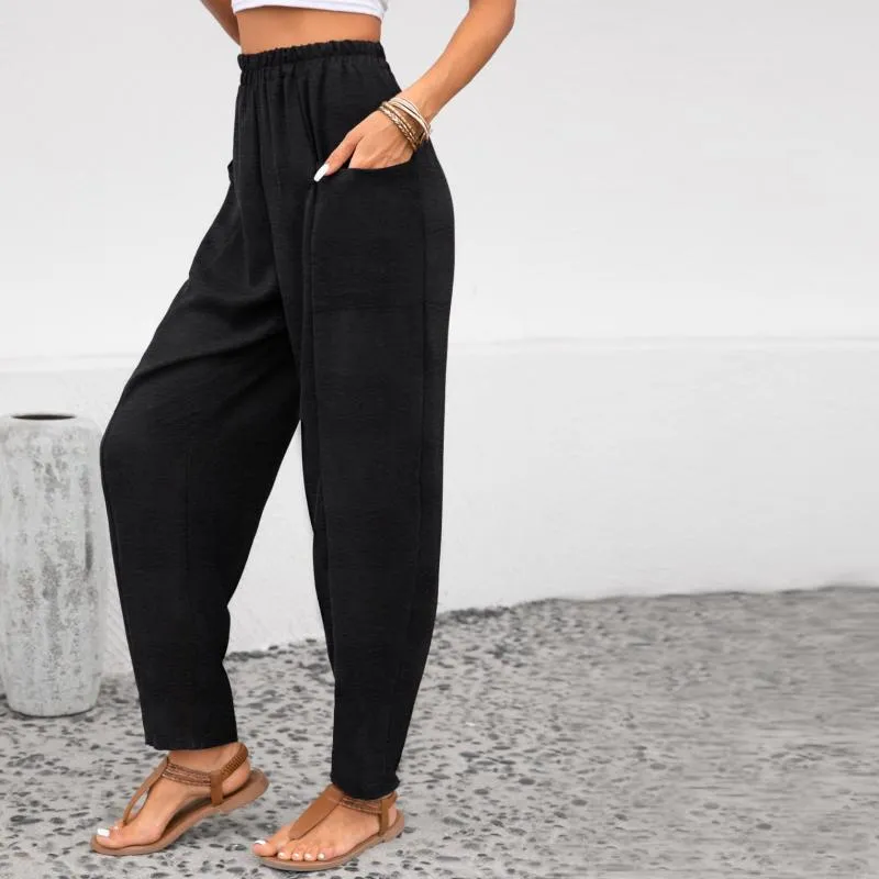 Casual Solid Color Trousers