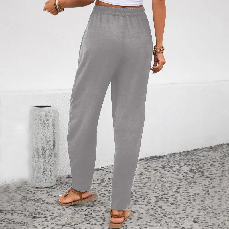 Casual Solid Color Trousers