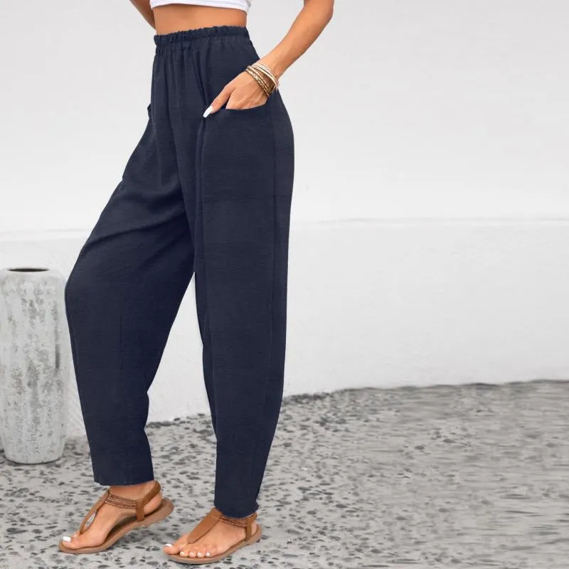 Casual Solid Color Trousers