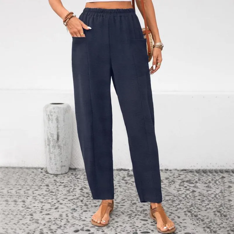 Casual Solid Color Trousers