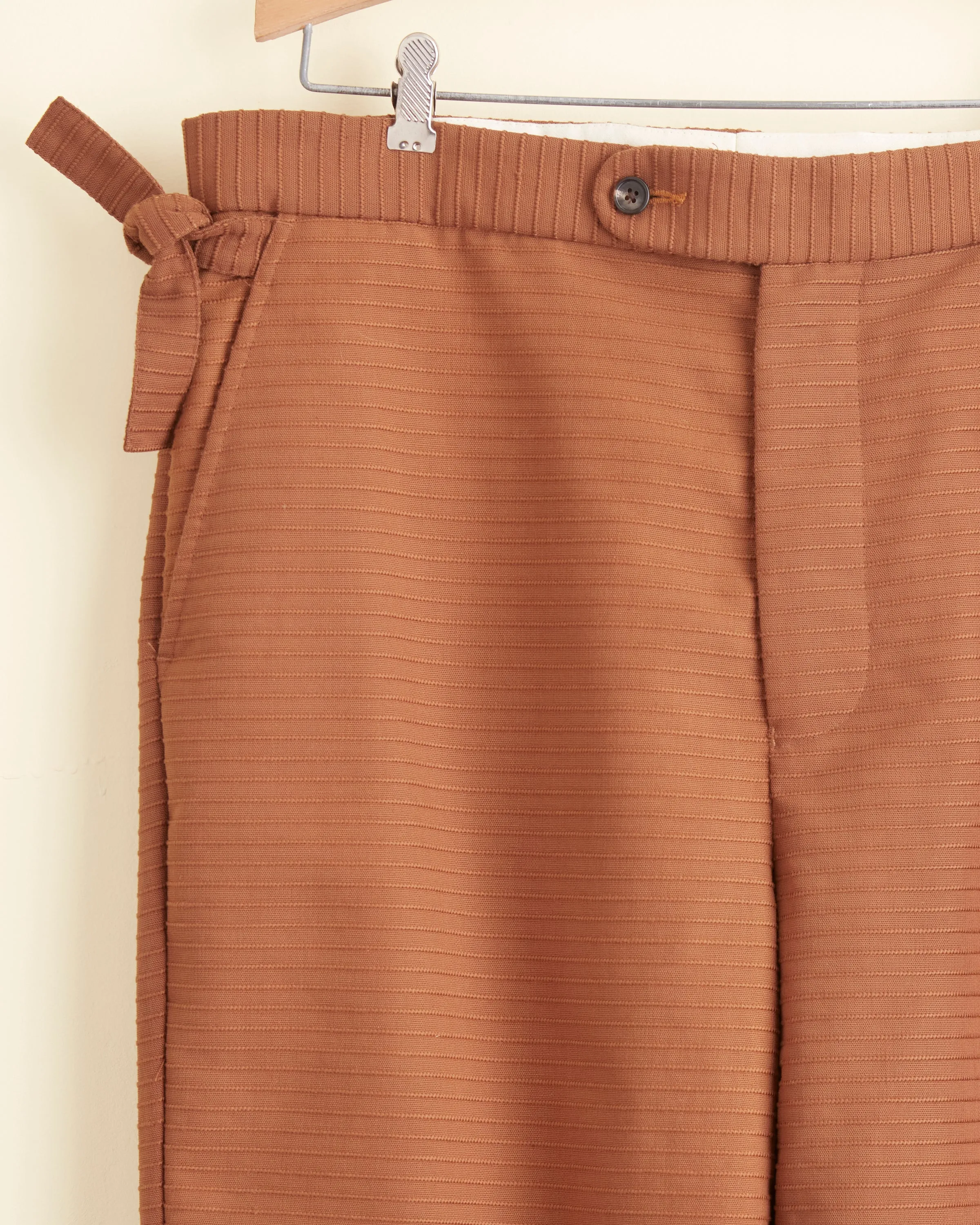 Cocoa Textured Trousers - 36