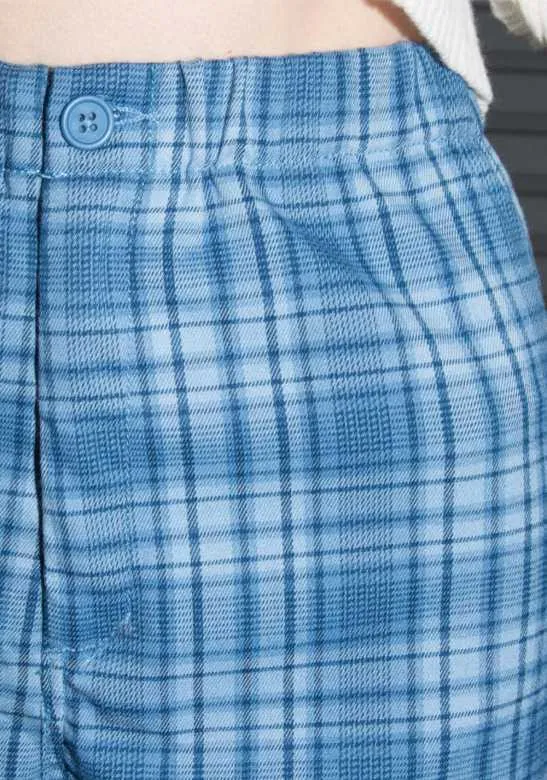 College Retro Gingham Straight Leg Checked Trousers Womens