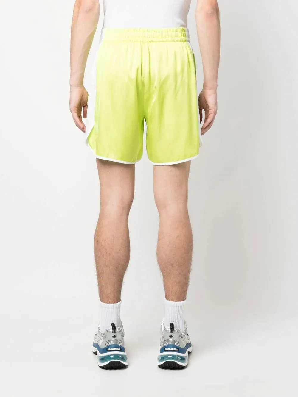 Contrasting-Sides Track Shorts