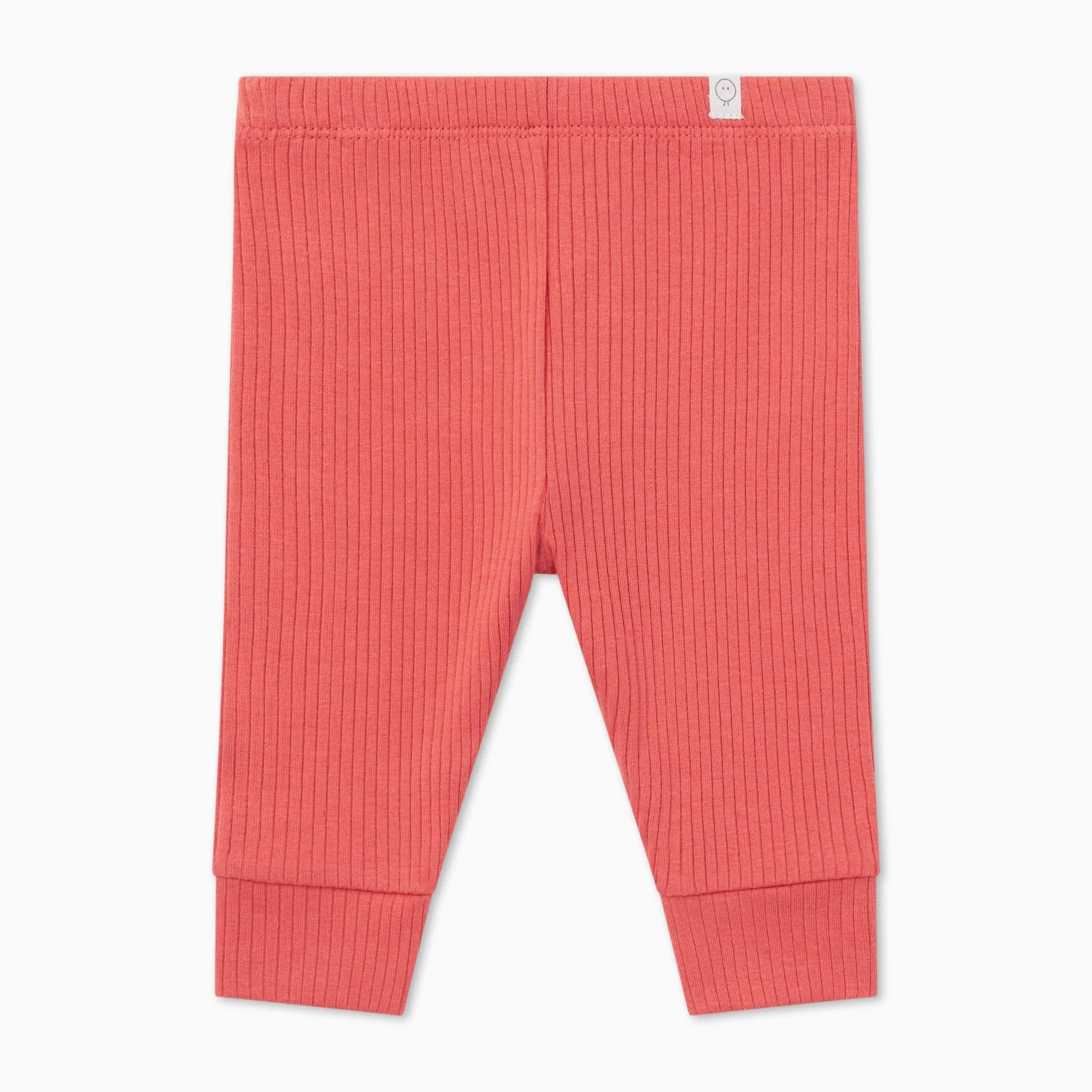 Coral Ribbed Leggings