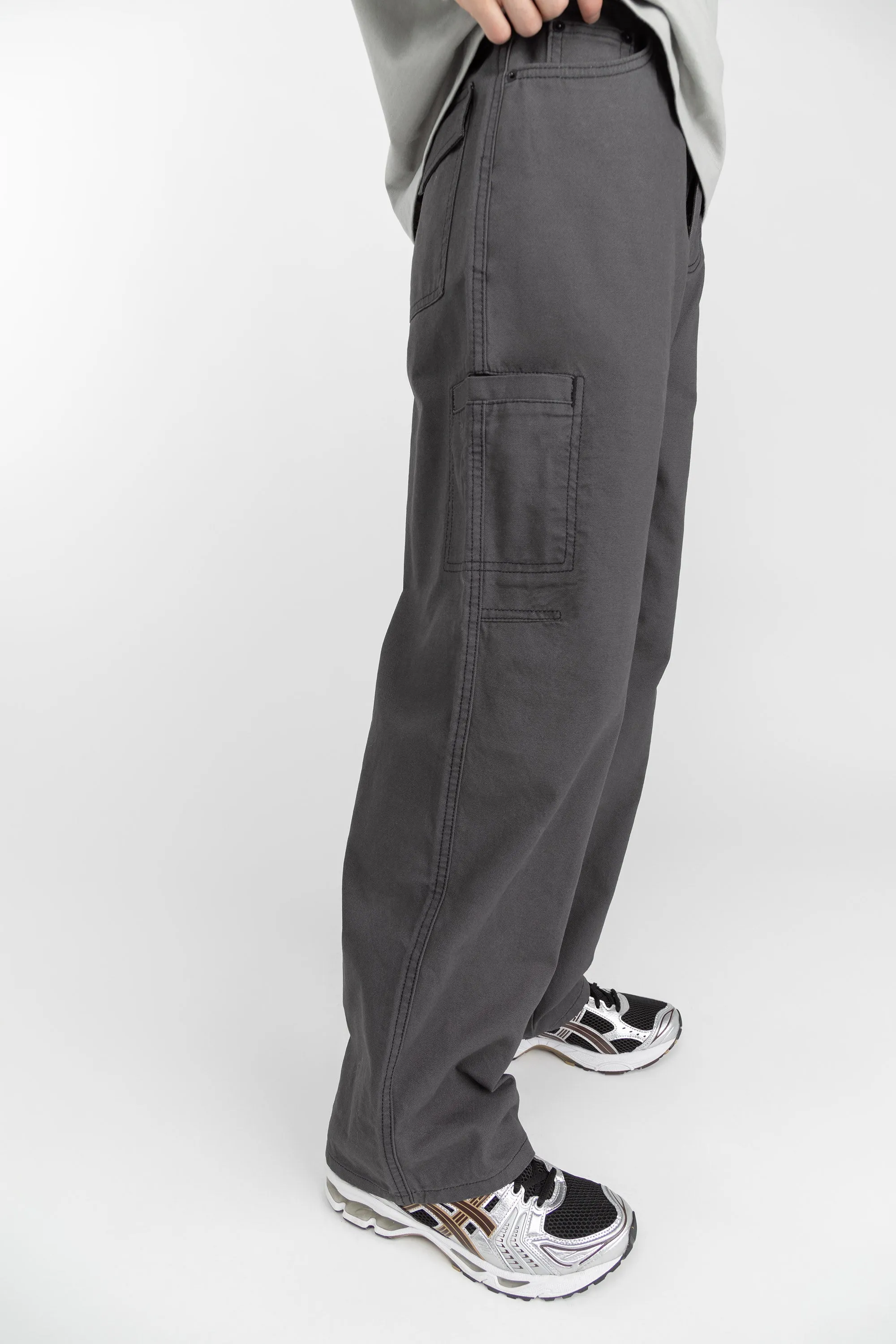 COTTON-TWILL STRAIGHT LEG CARGO PANT