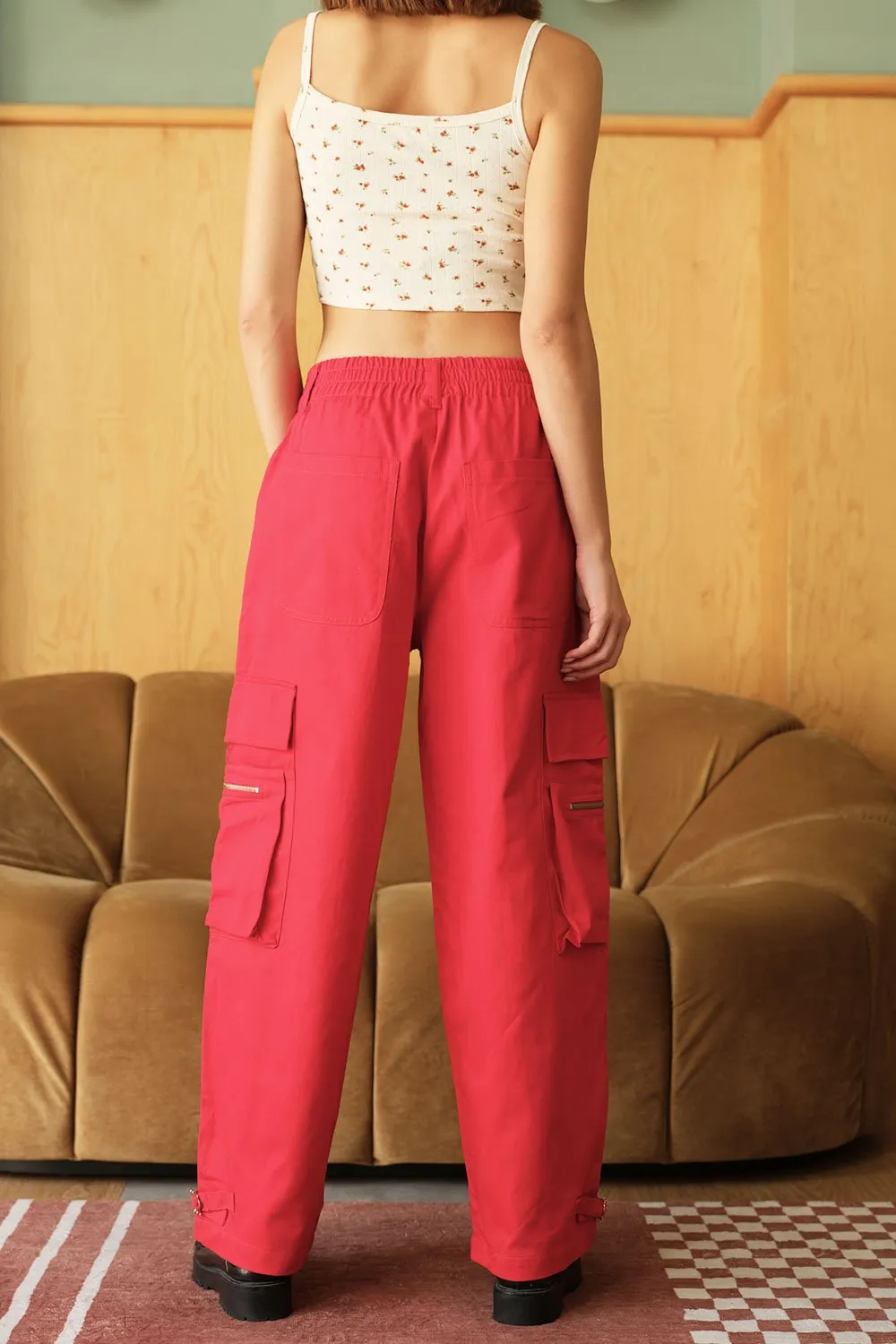 Crimson Cargo Pants