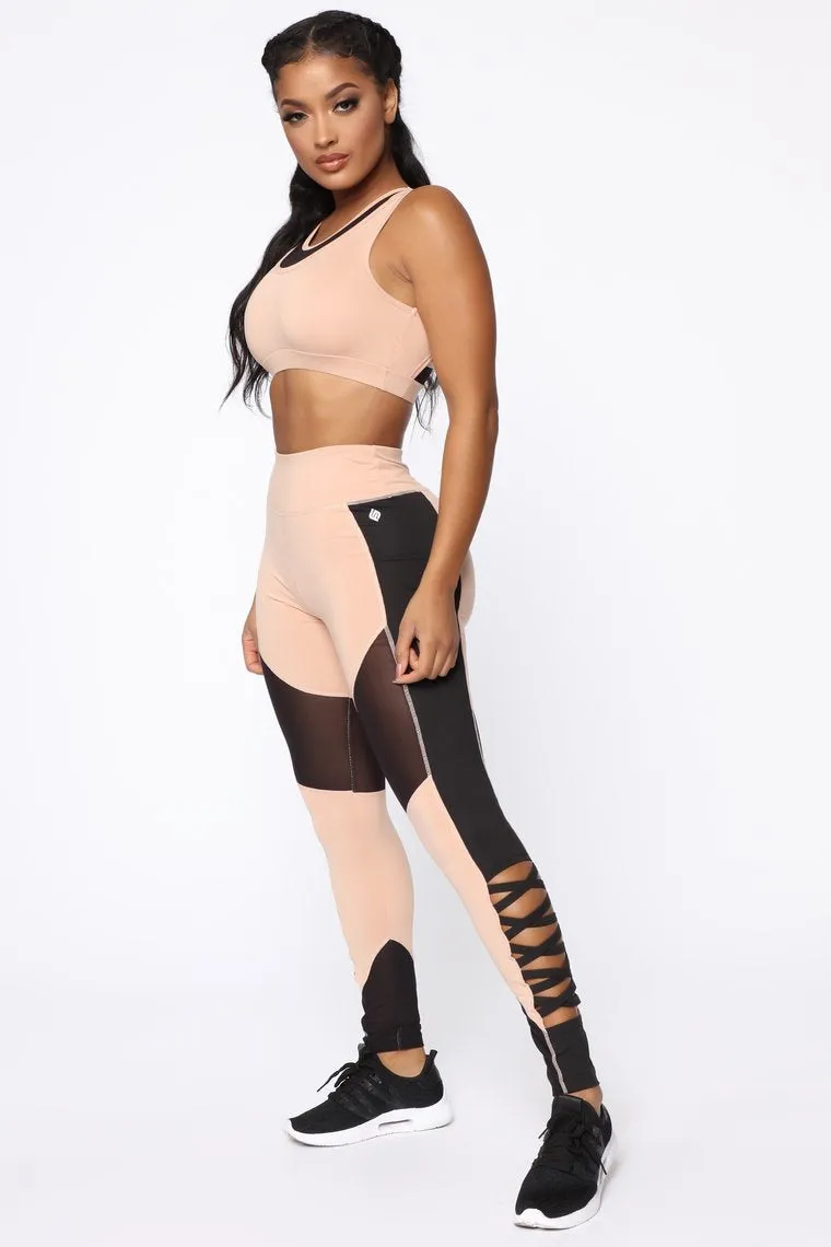 Cut It Out Leggings - Beige