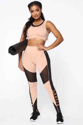 Cut It Out Leggings - Beige