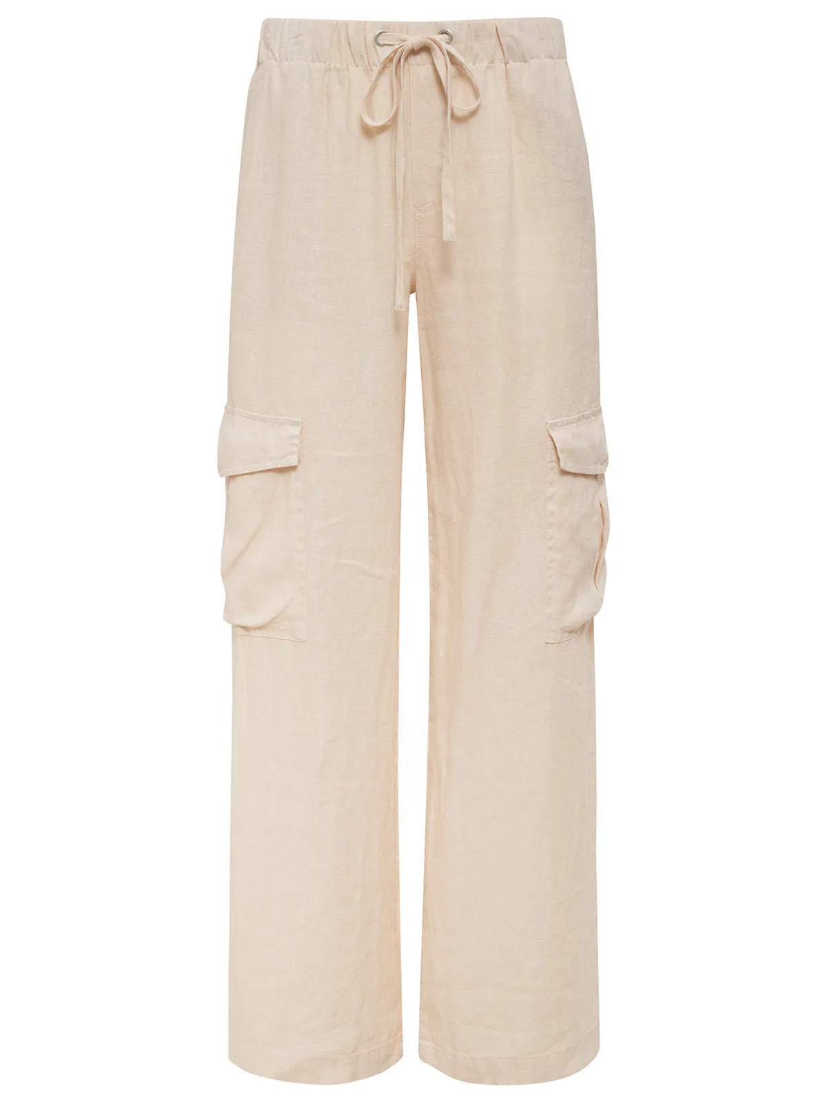 Drift Linen Cargo Semi-High Rise Pant Birch