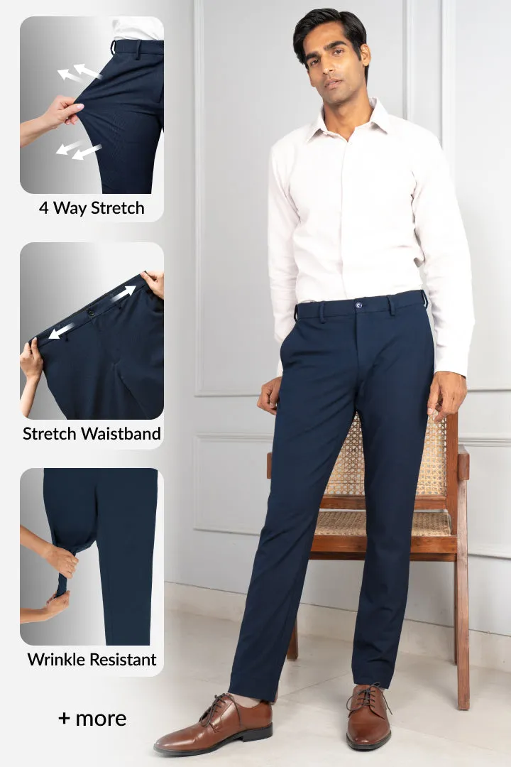 Eco Navy Stretch Pants