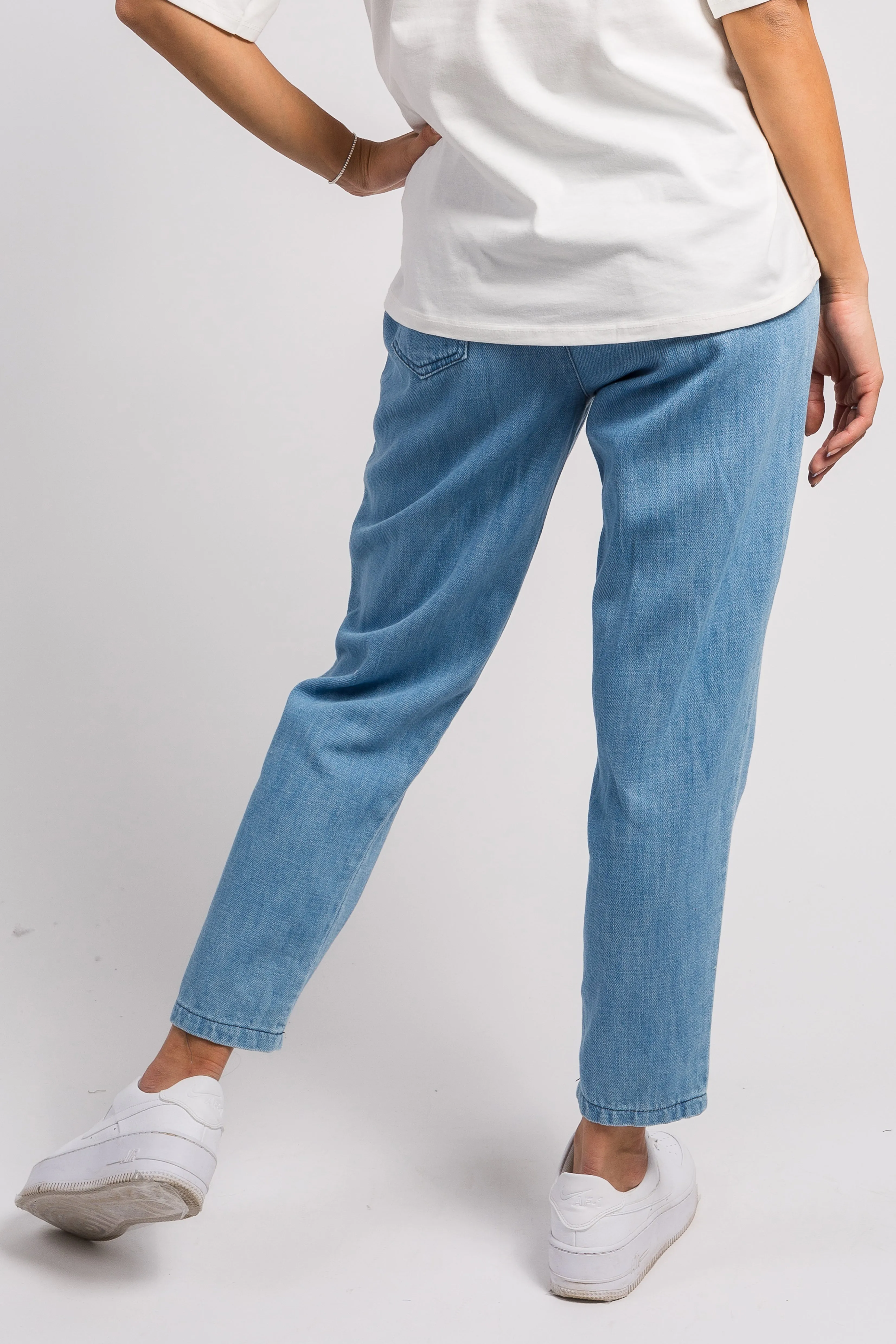 Ema&Carla - Denim Pants with Elastic Waist