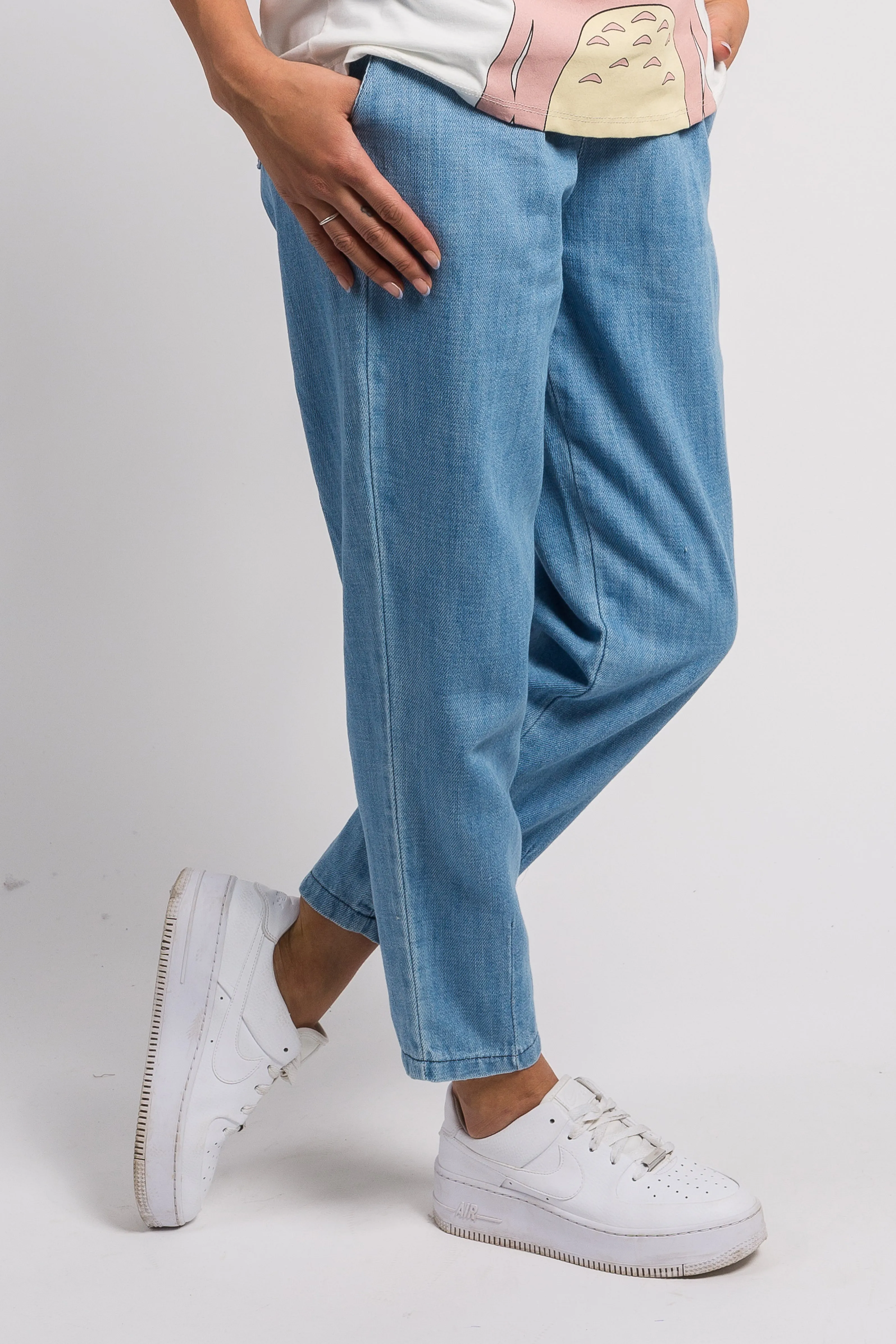 Ema&Carla - Denim Pants with Elastic Waist