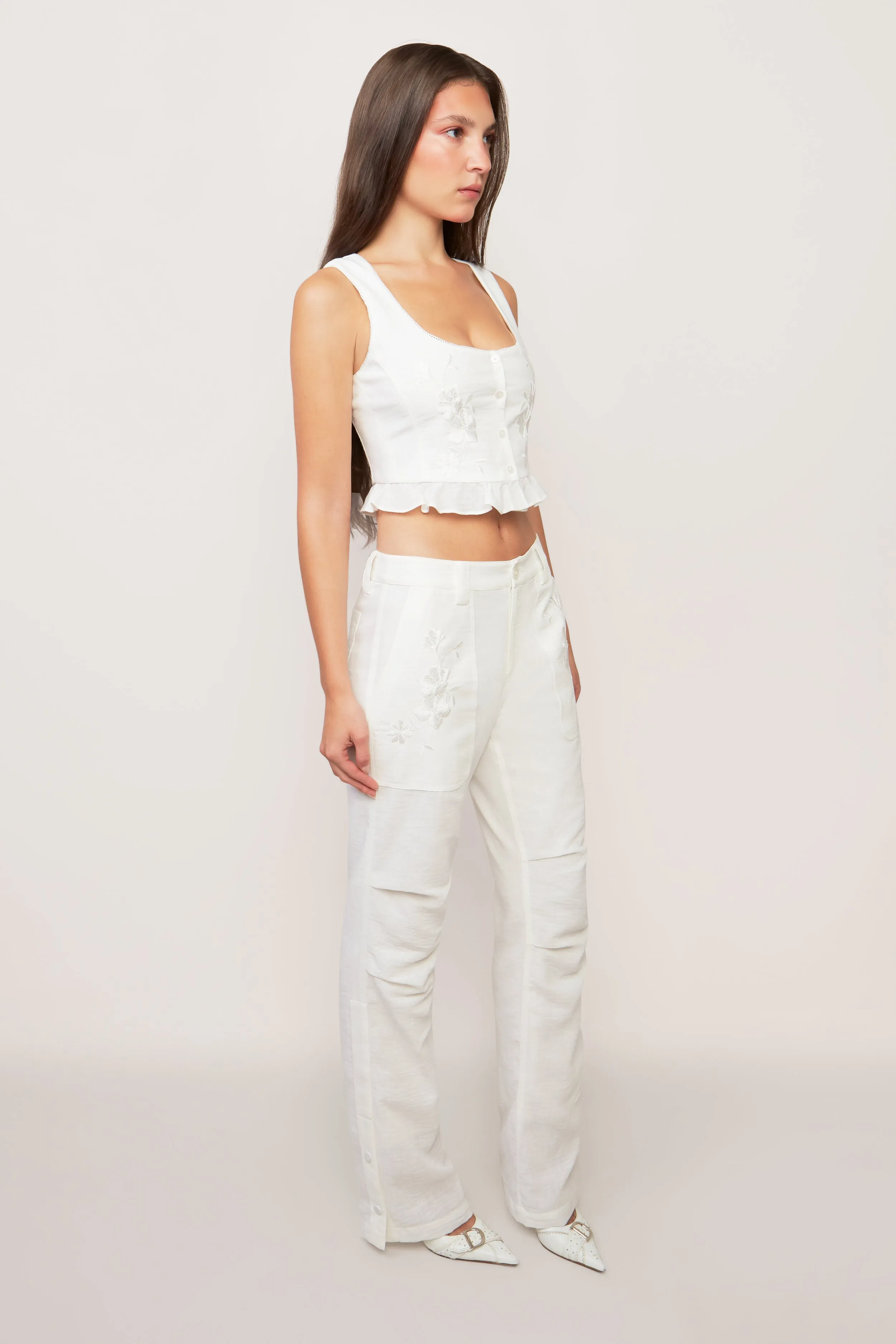 Embroidered Cargo Pant