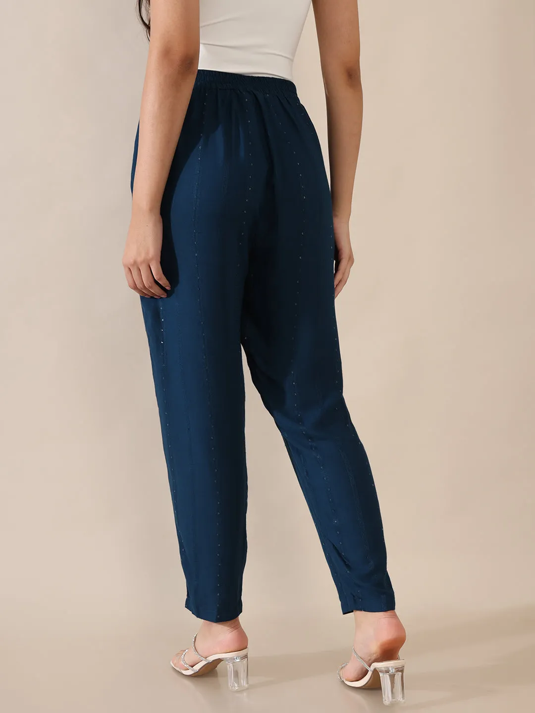 Eva Navy Tapered Pant