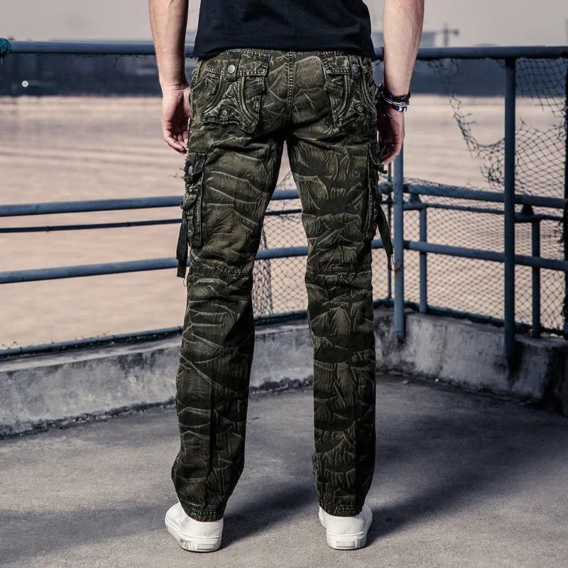 Fashion Casual  Pocket Cotton Men's Pants