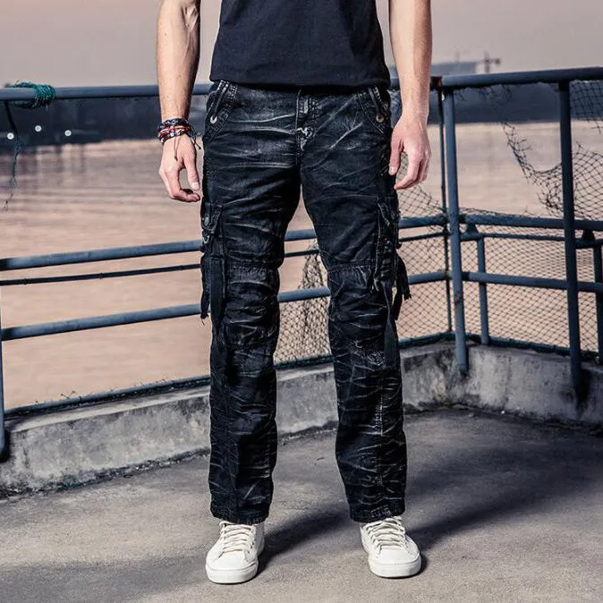 Fashion Casual  Pocket Cotton Men's Pants